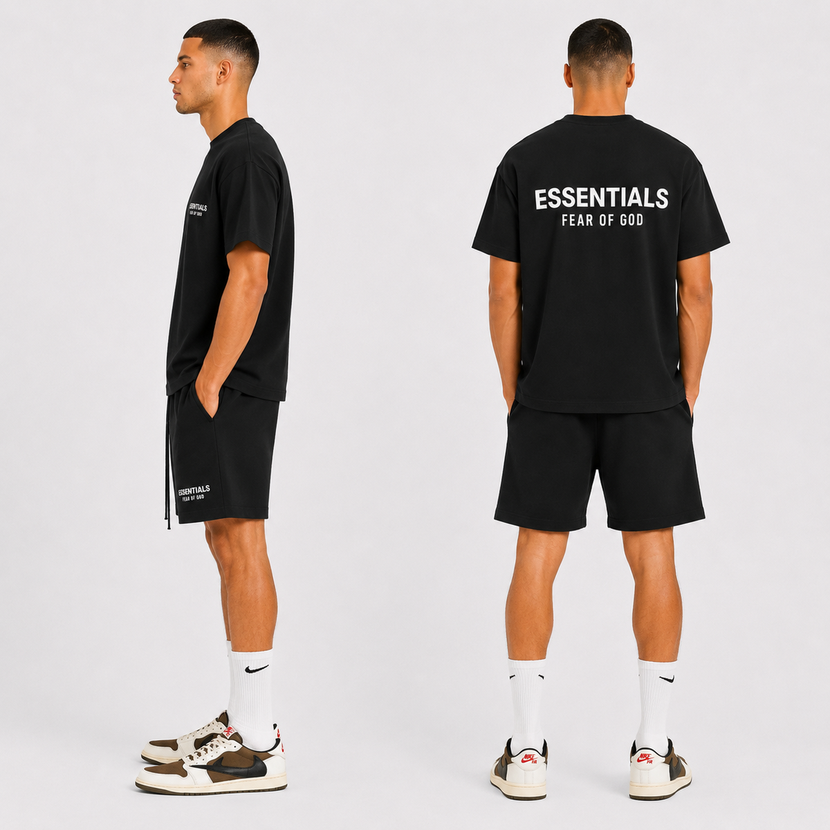 Jet Black White Summer Set